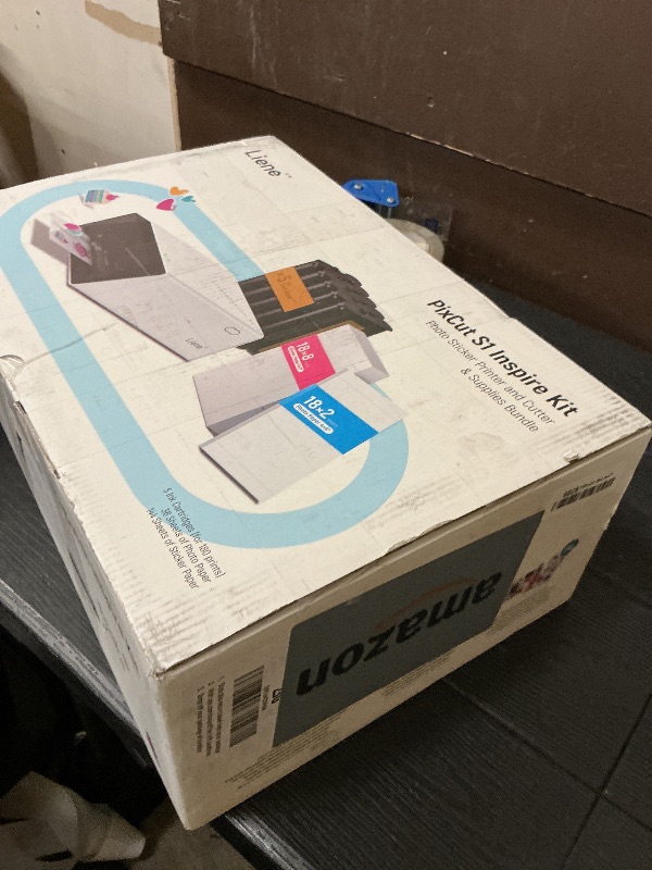 Photo 1 of Liene PixCut S1 Inspire Kit - All-in-One Color Sticker Printer & Cutting Machine, Thermal Dye-Sublimation Photo Printer, 300 DPI, Color Label Maker with 180 Sheets (36 Photo + 144 Sticker Paper)