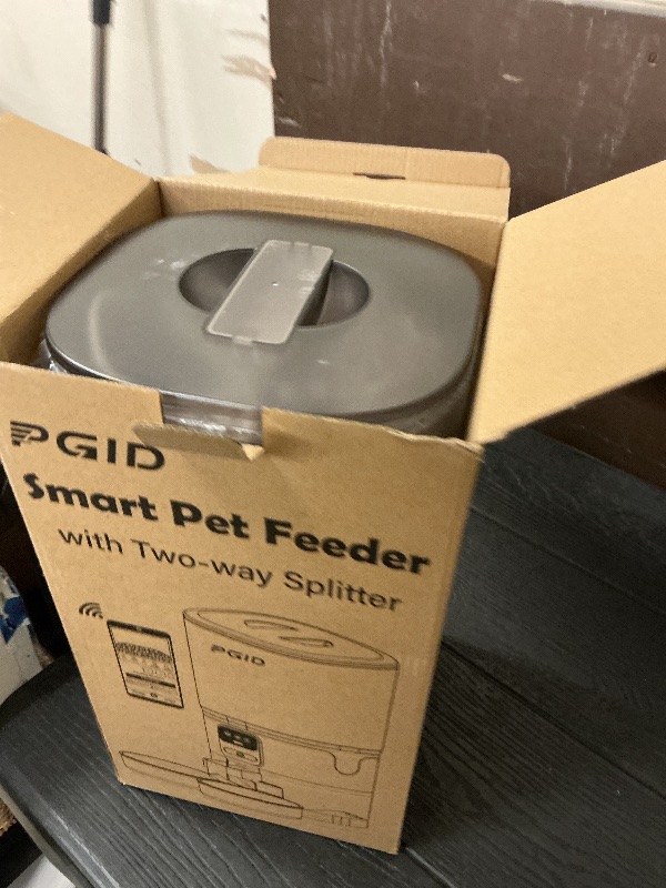 Photo 1 of PGID Automatic Cat Feeder with Camera for Two Cats, 1080P HD Video with Night Vision, 2.4G WiFi Auto Dog Feeder with 2-Way Audio for Cat & Dog, Low Food & Motion & Sound Alerts Timed Pet Feeder 7L