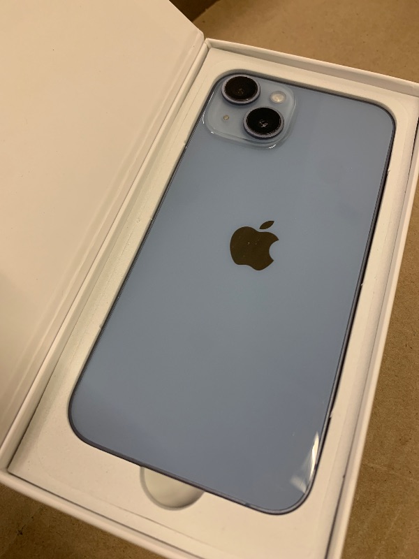 Photo 1 of Apple iPhone 14, 128GB, Blue - Unlocked (Renewed)