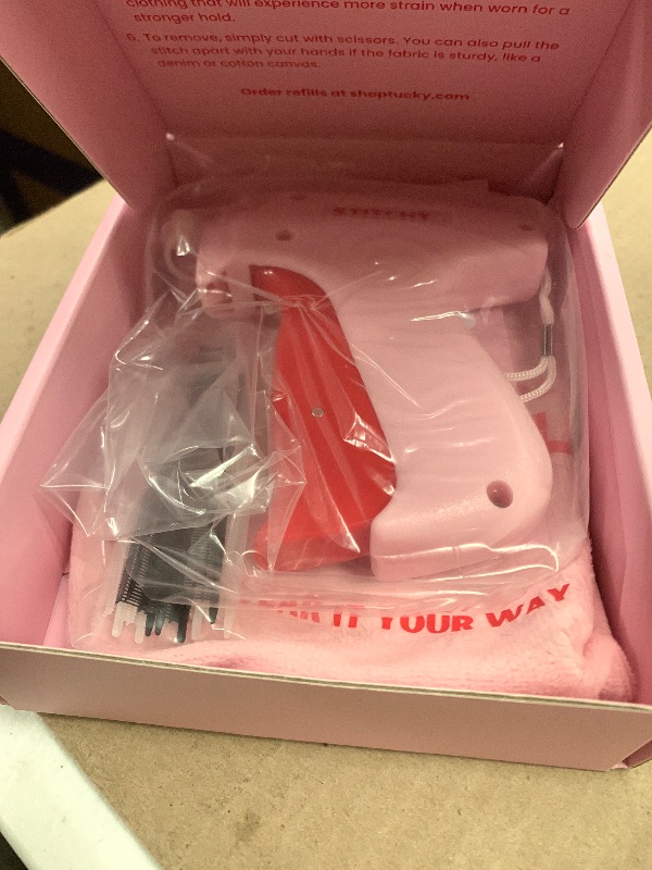 Photo 1 of Stitchy No-Sew Hemming Tool- Easy, Portable, Professional-Grade Tagging Gun for Quick, Temporary Hems on Pants, Skirts, Dresses, and Sleeves