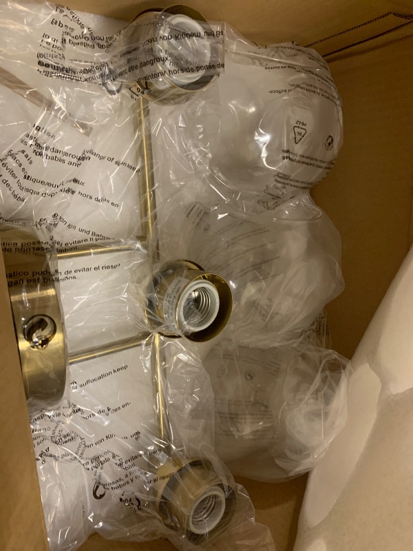 Photo 1 of VONLUCE 3 Light Bathroom Vanity Light Fixtures, Gold Finish