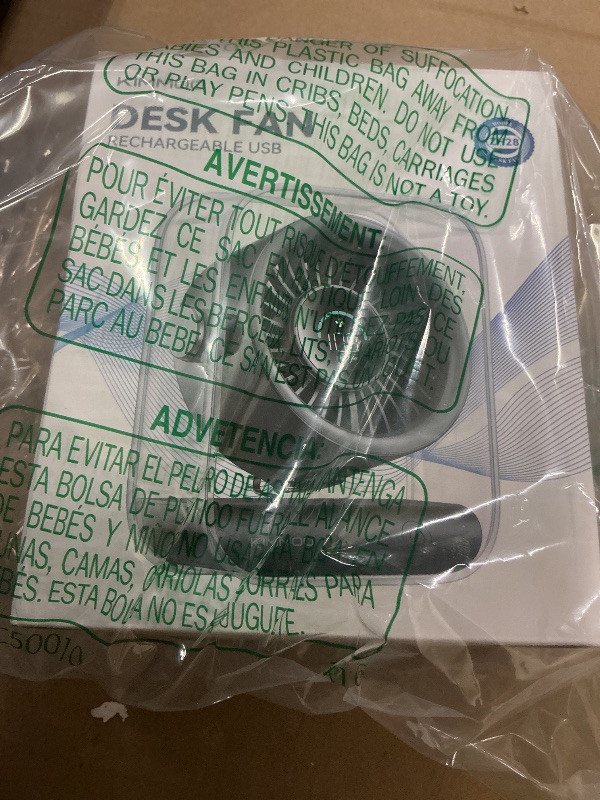 Photo 1 of KIMMOO Rechargeable USB Desk Fan, Quiet Table Fan with Turbo Airflow, 100 Speeds, Digital Display, 90° Rotating, Small Battery Desktop Fans for Bedroom Home Office Travel, Purple