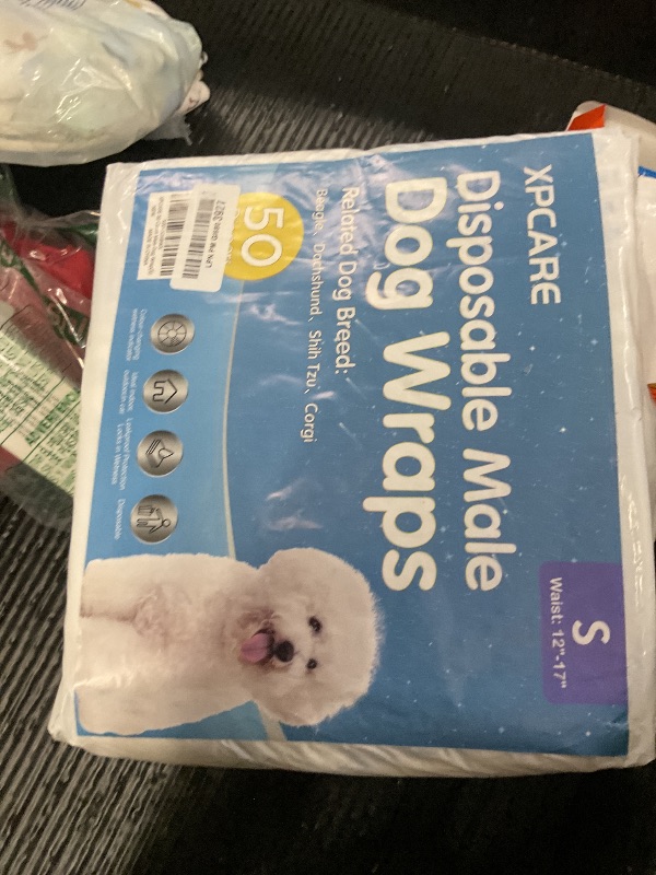 Photo 1 of XPCARE 50 Count Disposable Dog Diapers Male with Wetness Indicator(Small)
