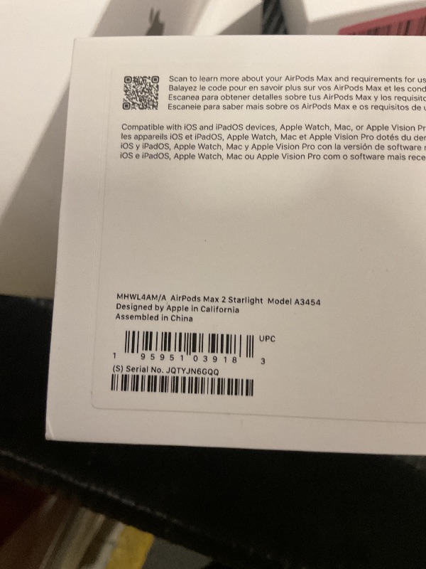 Photo 1 of FACTORY SEALED—Apple AirPods Max 2 Wireless Over-Ear Headphones, Active Noise Cancellation, Adaptive Audio, Personalized Spatial Audio, Live Translation, Bluetooth Headphones for iPhone – Starlight