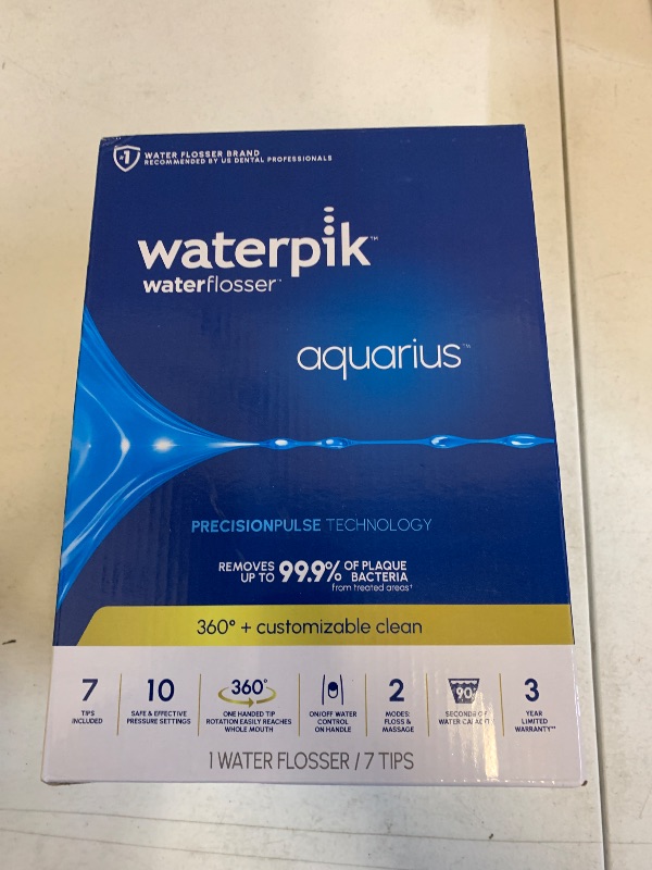 Photo 1 of Waterpik Aquarius Countertop Water Flosser (WP-663), Blue
