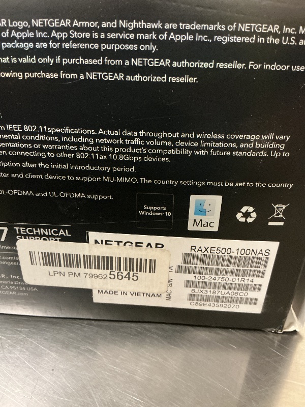 View 2 of NETGEAR Nighthawk RAXE500 Tri-Band WiFi 6E Router