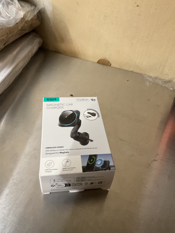 View 2 of ESR OmniLock Qi2.2 25W Certified MagSafe Car Mount Charger with Cryoboost