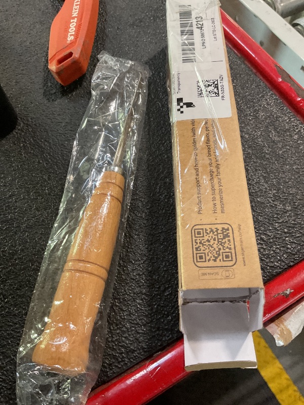 Photo 1 of "SAINT GERMAIN Premium Hand Crafted Bread Lame for Dough Scoring Knife, Lame Bread Tool for Sourdough Bread Slashing with 10 Blades Included with Replacement with Authentic Leather Protector Cover"