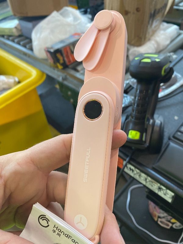 Photo 1 of [See live photo, different fan] HandFan 4000mAh Handheld Turbo Misting Fan, 100 levels Adjustable High Speed Mister Fan, Portable Spray Water Mist Fans, Foldable Mini Hand Fans for Summer Beach Travel Concerts Disney(Pink)