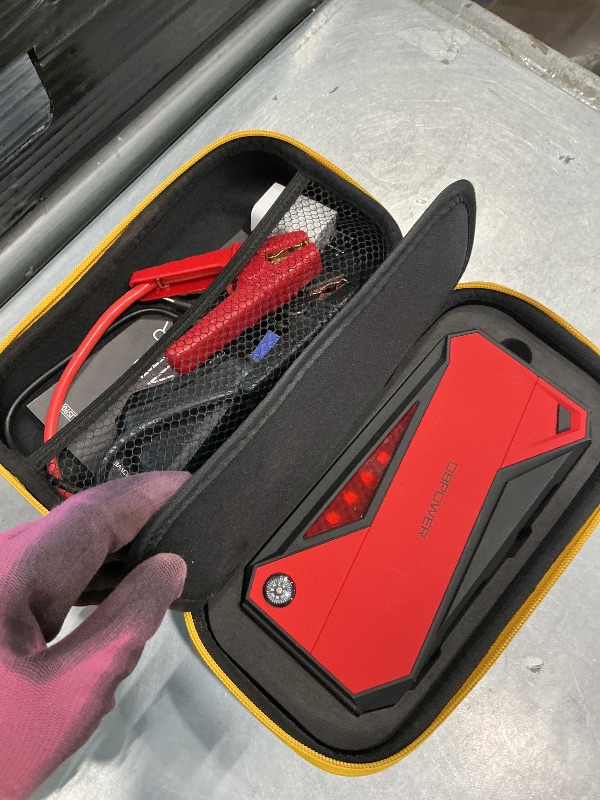 Photo 1 of *See Clerk Notes* DBPOWER Peak 3000A 18000mAh Portable Car Jump Starter (up to 8.0L Gas, 6.0L Diesel Engine) Battery Booster with Smart Charging Port, Compass, LCD Screen and LED Light (Black/Red)
