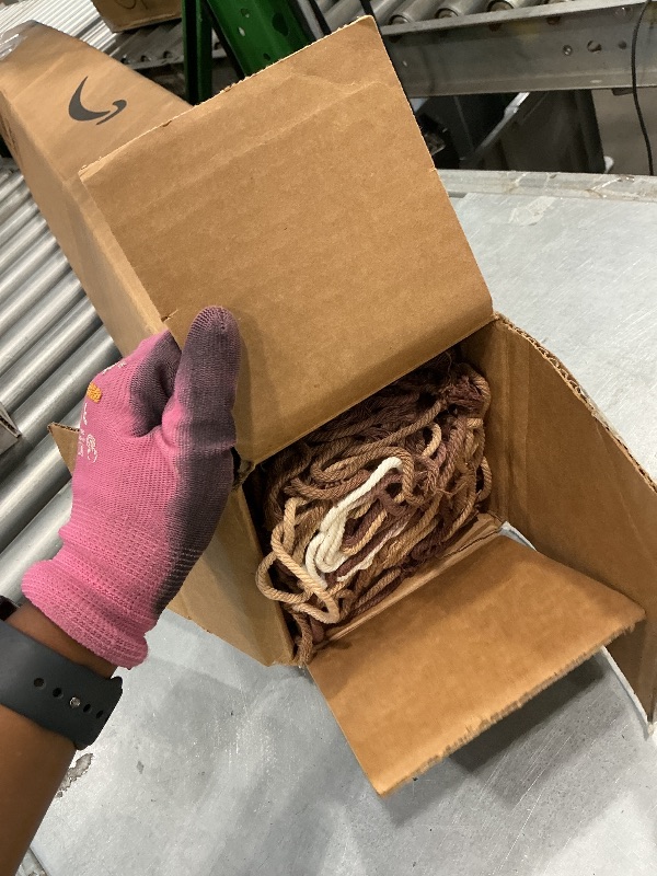 Photo 1 of *See Clerk Notes* IOWER Macrame Wall Hanging Brown Dip-Dyed Large Handmade Macrame Cord Fiber Art Boho Wall Decor for Bedroom Living Room 57" W x 39" L