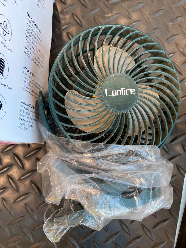 Photo 1 of [HEAVILY USED] Camping Fan with Remote Control - 12000mAh Rechargeable Battery Powered Fan, Camping Fans for Tents with LED light & Hanging Hook, Rechargeable Battery Operated Ceiling Fans for Tent RV Bed, Green