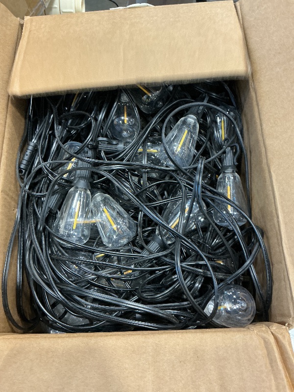 Photo 1 of ***BROKEN, SOLD FOR PARTS*** Brightown 175FT Solar String Lights Outdoor Waterproof with Remote, 56+2 LED Shatterproof Bulbs, Dimmable & Timable, 3 Light Modes - Commercial Grade Patio Lights for Garden Backyard Party Decor