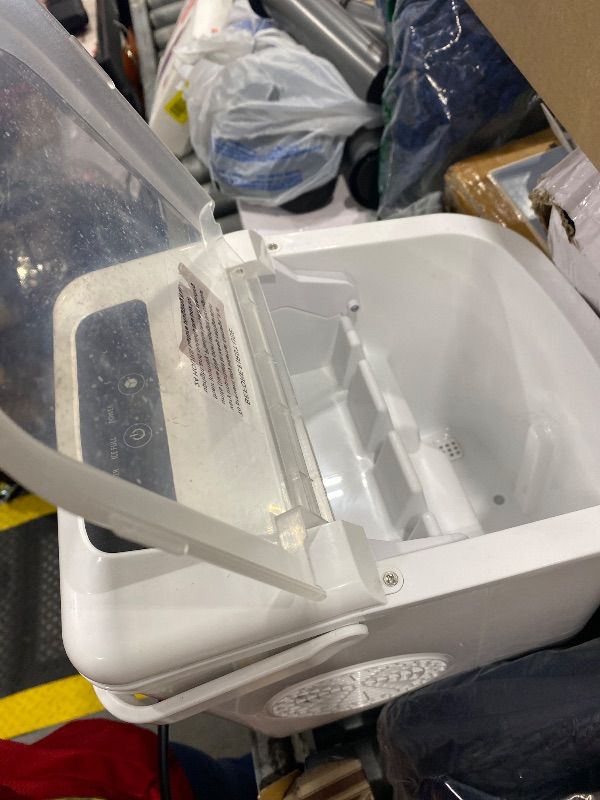 Photo 1 of [HEAVILY USED] [MISSING USER MANUAL] DUMOS Ice Maker Countertop, Ice Machine with Portable Handle, Basket and Scoop, 26lbs Daily, 9 Bullet Cubes in 6-8 Mins, Auto-Cleaning for Home, Kitchen, Office, Outdoors, RV Camping