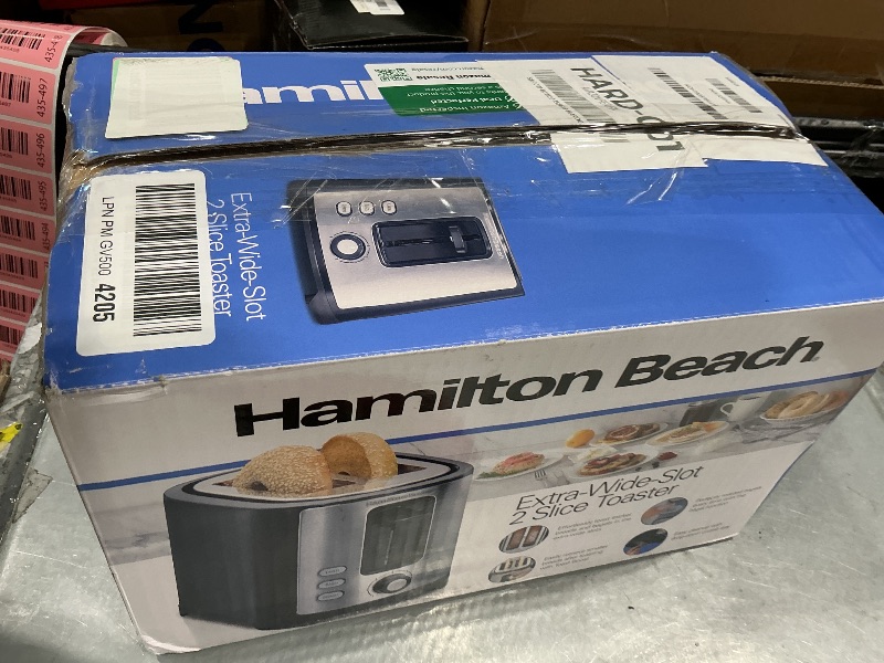 Photo 1 of **MAJOR DAMAGED/check clerk comments**Hamilton Beach Extra-Wide Slot 2 Slice Toaster With Bagel & Defrost Buttons