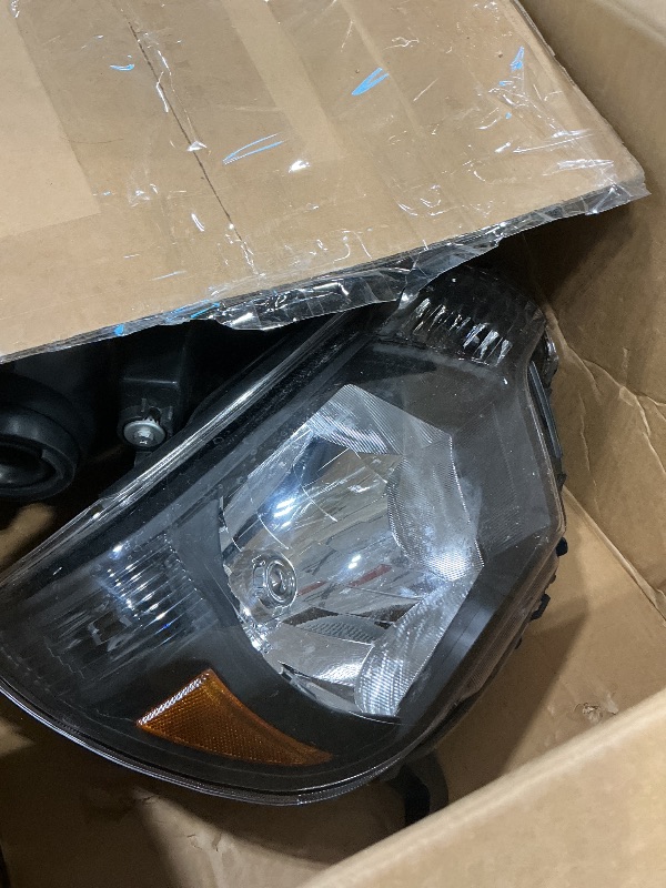 View 3 of [HEAVILY USED] ADCARLIGHTS Headlight Assembly Pair for 2012-2015 Toyota Tacoma Black Housing Amber Reflector Left Right W/O Bulbs