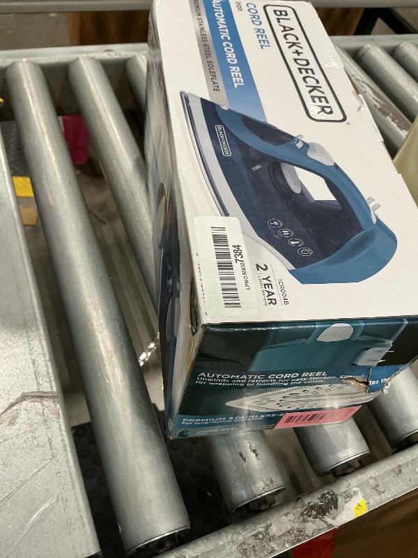 View 2 of [SOLD FOR PARTS ]BLACK+DECKER Steam Iron for Clothes with Retractable Cord
