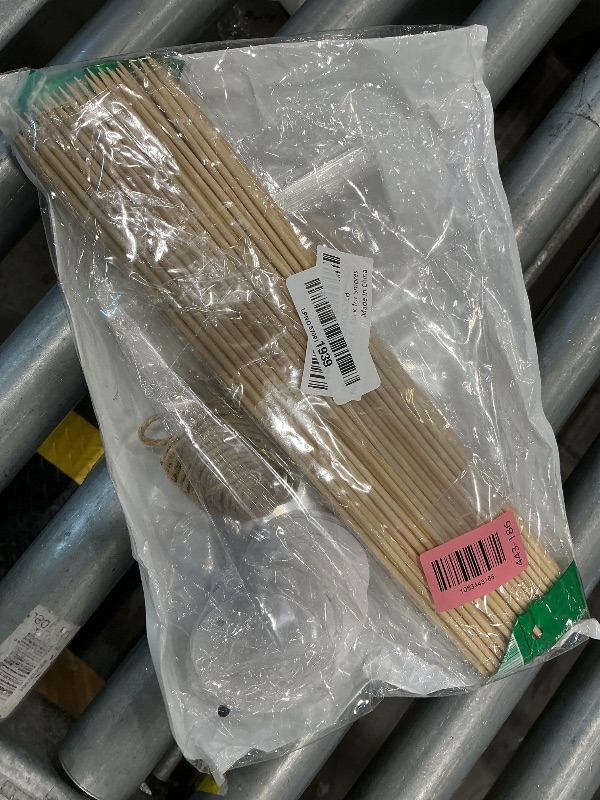 Photo 1 of 100 pcs S'more Fun Bag set Clear Gusseted Poly Bags with S'mores Fun Tag and Bamboo Stick for Smores