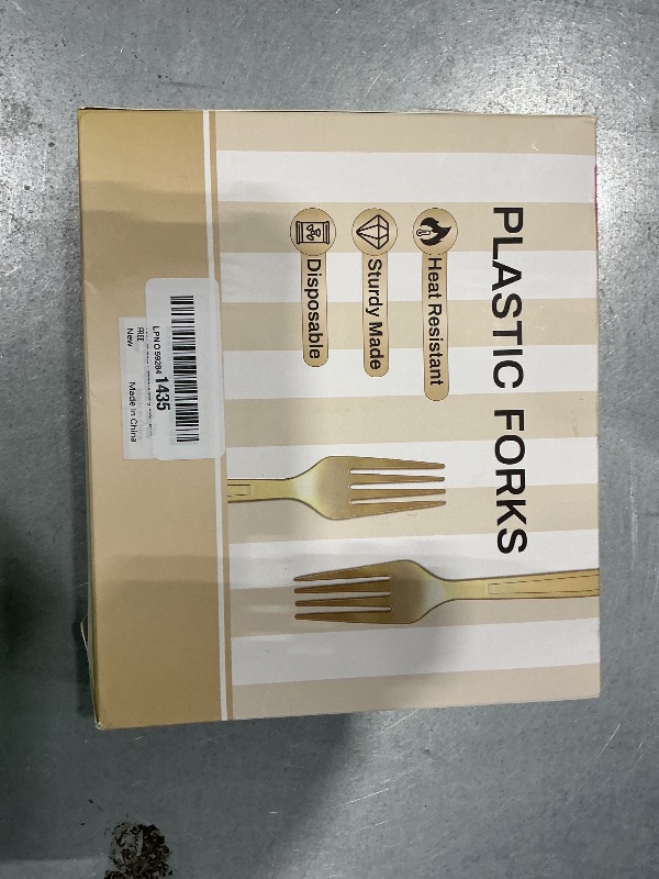 Photo 1 of 100 Pcs Gold Plastic Forks, Disposable Plastic Forks, Plastic Utensils for Parties, Weddings, Picnics, Big Event, Daily Use - BPA FREE