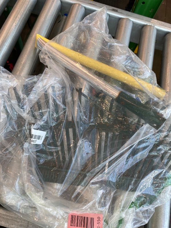 Photo 1 of [HEAVILY USED] [DAMAGED] Garden Rake for Leaves: 18” Wide Metal Leaf Rake, 65” Long Adjustable Handle, Heavy Duty 25 Teeth, Fast Kids Women Large Lawn Yard Garden Leaf Cleanup Gardening Rakes: Grass,Debris,Pine Needles Pick
