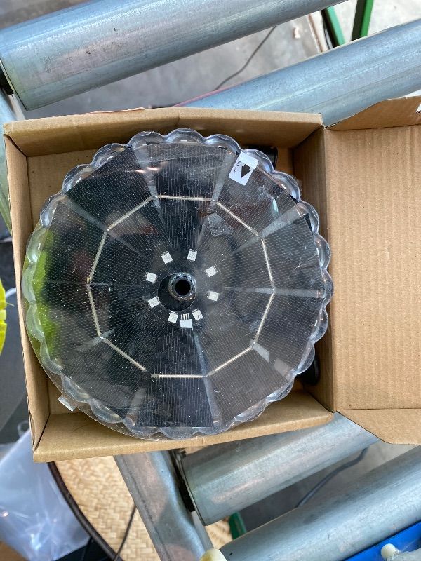 Photo 1 of *See Clerk Notes* LAWOHO Solar Fountain Pump 1.5W Upgraded Submersible Solar Water Fountain Panel Kit for Bird Bath,Small Pond,Garden and Lawn Solar Water Pump Built-in Filter