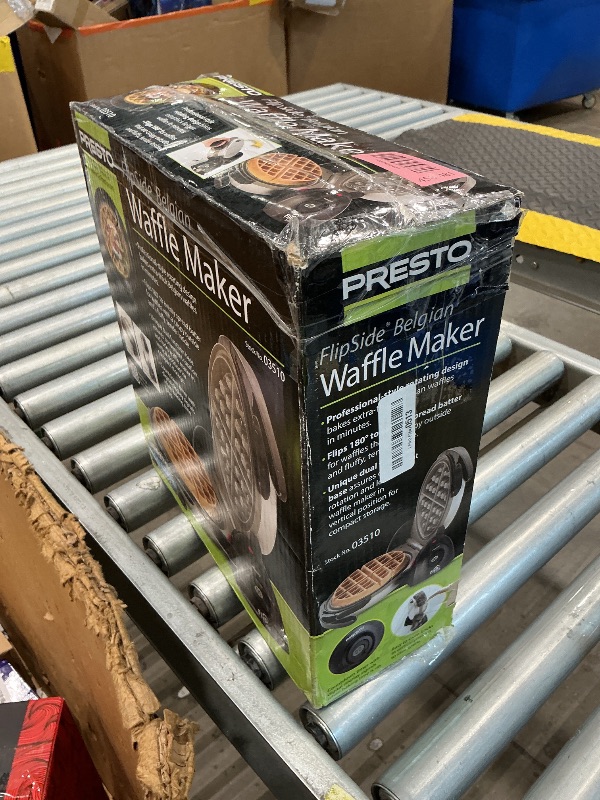 Photo 1 of ** used **Presto 03510 Ceramic FlipSide Belgian Waffle Maker, Nonstick, Cool Touch Handles, Black