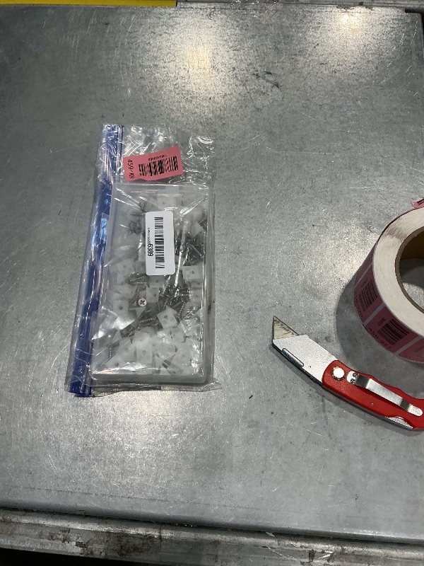 Photo 1 of 100 Pcs Plastic Angle Code Bracket Fasteners, Sagging Drawer Bottom Support Brackets, Drawer Bottom Support Brackets Mending Wedges, Repair Mending Wedges, PlasticAngle Code Drawer Fastener