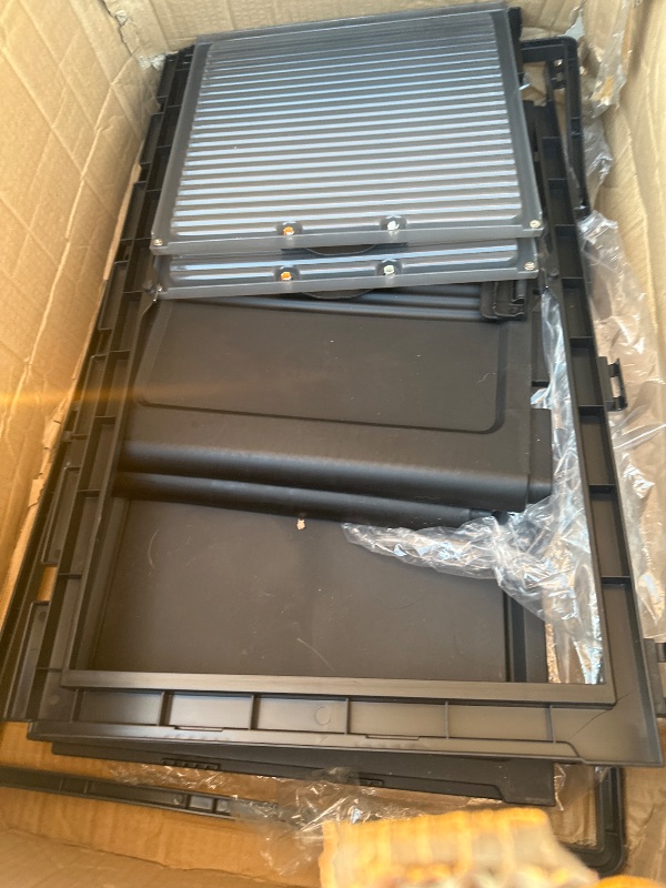 View 4 of ***MISSING PARTS*** SAILUN 580Qt Stackable Storage Bins,Storage Cabinet with a Lid,5 Pack Black