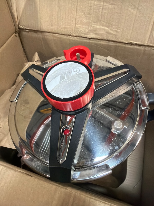 View 3 of [See comments] RVGMBO 18/8 Stainless Steel Pressure Cooker - 8 Quarts