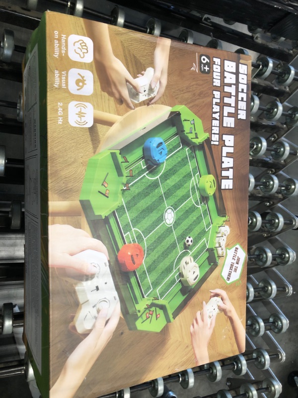 Photo 1 of *** possible missing parts *** Oppvoci Remote Control Foosball Table, Mini Tabletop Soccer Board Game Toy