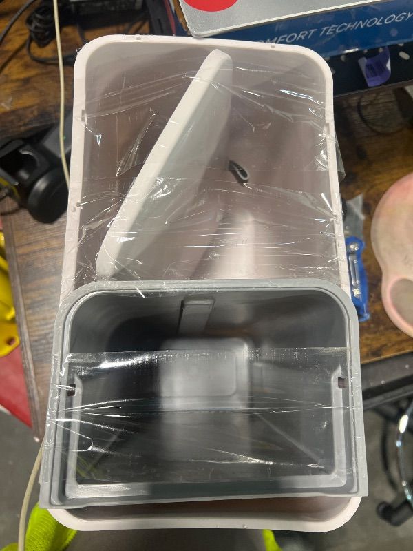 Photo 1 of ** MISSING SOME PARTS ** TOSCARA 3.2 Galoon Kitchen Compost Bin with lid | Odorless Hanging Trash Can with Sliding Lid for Dry & Wet Waste – 12 L Wall-Mounted Garbage Can for Kitchen Cabinet. Under Sink Trash can for Office.