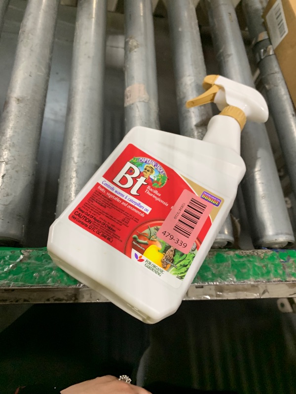 Photo 1 of [Half Empty] Bonide 8066 Captain Jack's Bacillus Thuringiensis BT Organic Worm & Caterpillar Control, 32 oz. Ready-to-Us - Quantity 1
