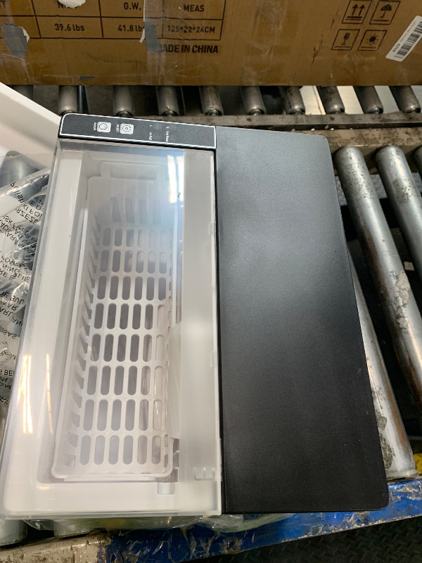 Photo 1 of ** not fuunctional** ***08/02 SOLD FOR PARTS // FINAL SALE ***Countertop Ice Makers Machine, Portable Ice Machine Producing 9 Ice Cubes Within 6 Mins, Bullet Ice Available in Two Sizes(S/L), Compact Mini Ice Maker Appliance for Home Kitchen Camping (Soot)