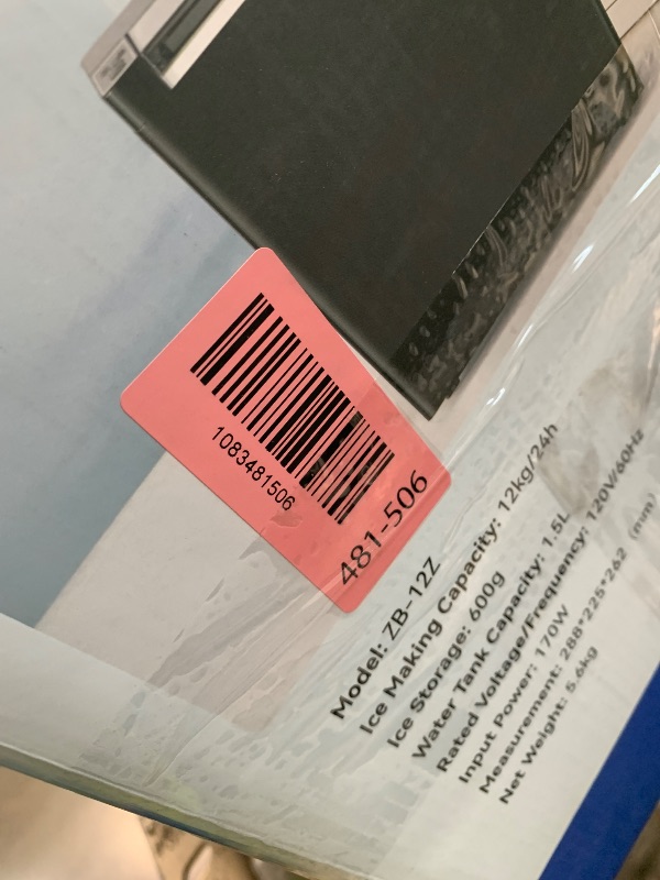 Photo 1 of ** not fuunctional** ***08/02 SOLD FOR PARTS // FINAL SALE ***Countertop Ice Makers Machine, Portable Ice Machine Producing 9 Ice Cubes Within 6 Mins, Bullet Ice Available in Two Sizes(S/L), Compact Mini Ice Maker Appliance for Home Kitchen Camping (Soot)