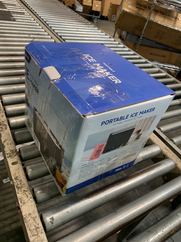 Photo 1 of ** not fuunctional** ***08/02 SOLD FOR PARTS // FINAL SALE ***Countertop Ice Makers Machine, Portable Ice Machine Producing 9 Ice Cubes Within 6 Mins, Bullet Ice Available in Two Sizes(S/L), Compact Mini Ice Maker Appliance for Home Kitchen Camping (Soot)