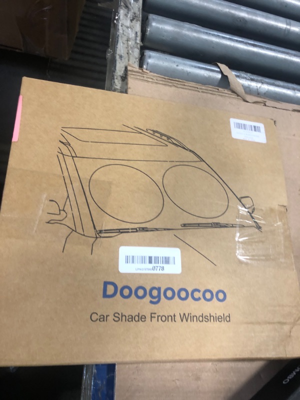 Photo 1 of [Upgrade] DooGooCoo Windshield Sun Shade - Small, Sunshade for Car Windshield [100% Sunlight & UV Block] Car Sun Shade Windshield Protect & Keep Car Cooler Foldable Front Windshield Shade (57x29 in)