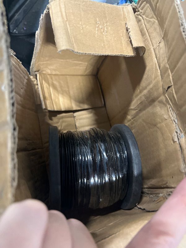 Photo 1 of ** MISSING ALL PARTS BESIDES 1 ROLL OF THE ROPE** 400 Ft String Light Hanging Kit Outdoor, Nylon Coated Stainless Steel 304 Wire Rope, String Light Kit Included Enough Accessories, Guide Wire for Outdoor String Lights, Patio Lights, Camping Lights