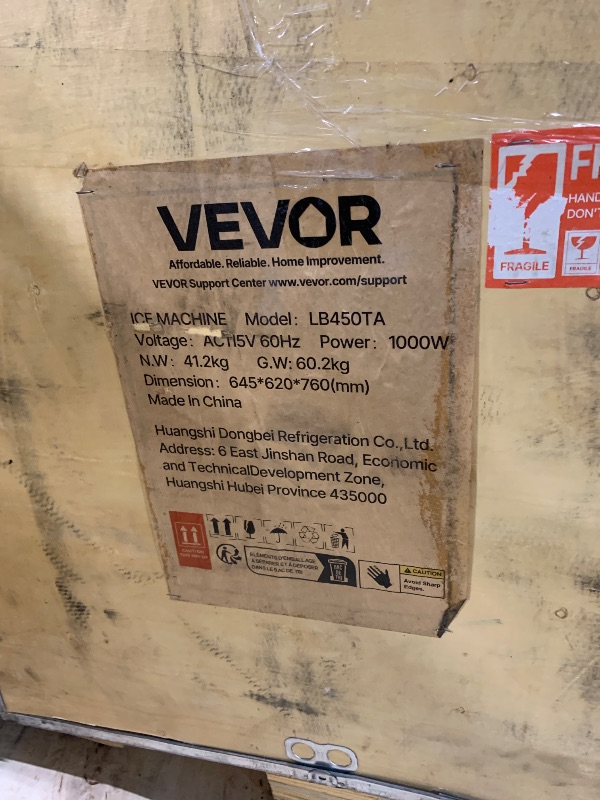 Photo 1 of [DAMAGED] [SOLD FOR PARTS] VEVOR Commercial Ice Maker Machine - Head, 450 Lbs/Day Stainless Steel Ice Machine with Scheduled Ice-Making, Self-Cleaning, Adjustable Thickness, Ideal for Restaurant Bar Cafe Hotel - Head Only