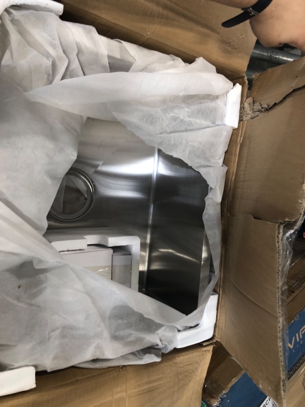 Photo 1 of ***SIMILAR*** HOTIS 22x18 Inch Drop In Kitchen Sink, Stainless Steel Handmade Single Bowl Topmount Kitchen Sink, Brushed Nickel Prep Sink with Strainer
