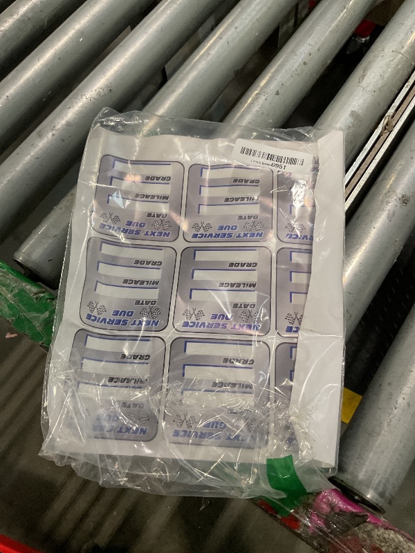 Photo 1 of (Pack of 9) Next Service Due Stickers, Oil Change Reminder Labels, 3x3 Inches, Waterproof Decal for Home, Windows, Waterbottle, Trucks, Cars, Laptop