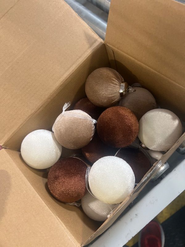 Photo 1 of ** MISSING CANDLES ONLY VELVET ORNAMENTS  *** Kittmip Christmas Tree Candles with Remote, 15 Pack Battery Operated Christmas Candles, LED Candlesticks for Xmas Tree Decoration, Flickering Flameless Candle for Home, Party Decor with Velvet Balls