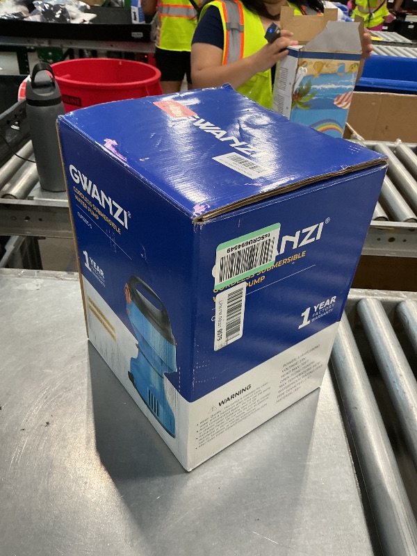 Photo 1 of 1/4HP Cordless Water Transfer Pump 750GPH 30FT Head IPX8 Rechargeable Water Pump Included 2x4000mAh 21V Battery and Charger Submersible Water Pump 3/4" Outlet for Pool Pond Garden Bathtub RV Boat