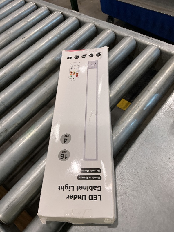 Photo 1 of 16 Inch Under Cabinet Lights, LED Motion Sensor Light Indoor, 4000mAh Rechargeable Closet Light with Remote, 3 Color Temps, Magnetic, Wireless Under Counter Lights for Kitchen, Stairs, Hallway, 2 pcs