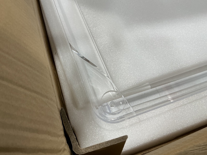 Photo 1 of [PARTS ONLY] HMYHUM Acrylic Computer Desk, 47 Inch Clear Home Office Desk for Laptop, Study, Writing, Vanity Table with Cylindrical Legs, Modern, Easy Assembly