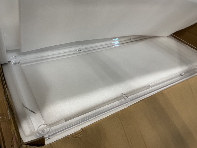 Photo 1 of [PARTS ONLY] HMYHUM Acrylic Computer Desk, 47 Inch Clear Home Office Desk for Laptop, Study, Writing, Vanity Table with Cylindrical Legs, Modern, Easy Assembly