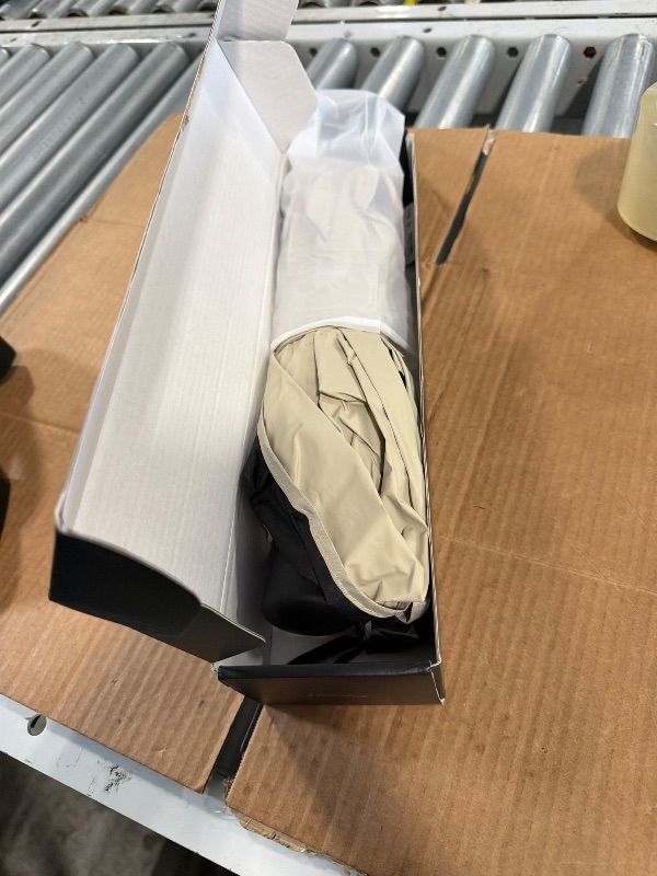 Photo 1 of [Upgraded] Nmoiss Windshield Sun Shade Umbrella - [Vinyl Coating Heat Shield] Protect Car from Sun Rays & Heat Damage Keep Cool and Protect Interior, Spring Structure Edge Medium 56" L x 31" W