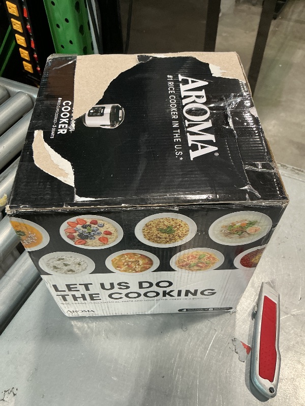 Photo 1 of [DAMAGED] AROMA® CoreCoat™ Digital Rice Cooker & Steamer for Brown Rice with Nonstick Ceramic Coating (8 Cups Cooked, 4 Cups Uncooked)