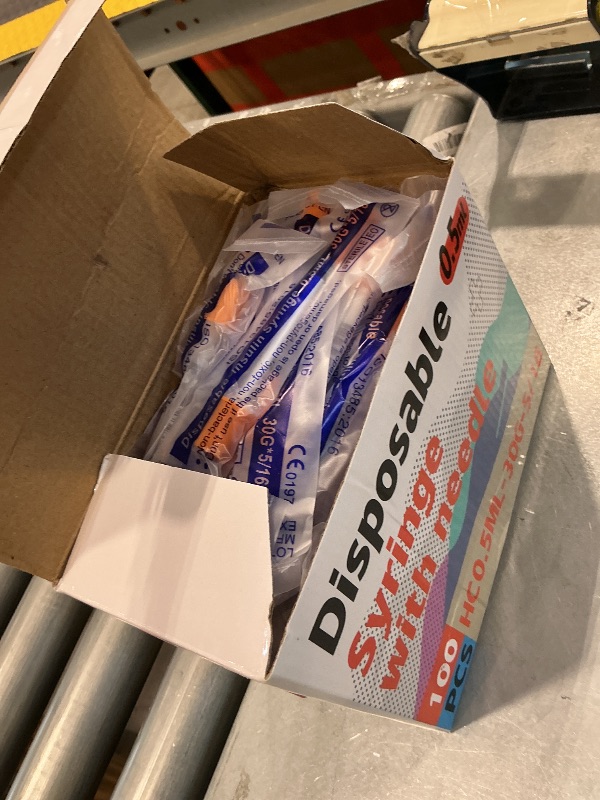 Photo 1 of 0.5ml 5/16" 30G Syringes, Disposable Individual Packaging - 100Pcs