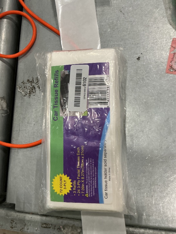 Photo 1 of (Ship from USA) 3 Packs Halsa Car Refill Tissue For Tempo Visor Tissue Holder Total 9 Refills