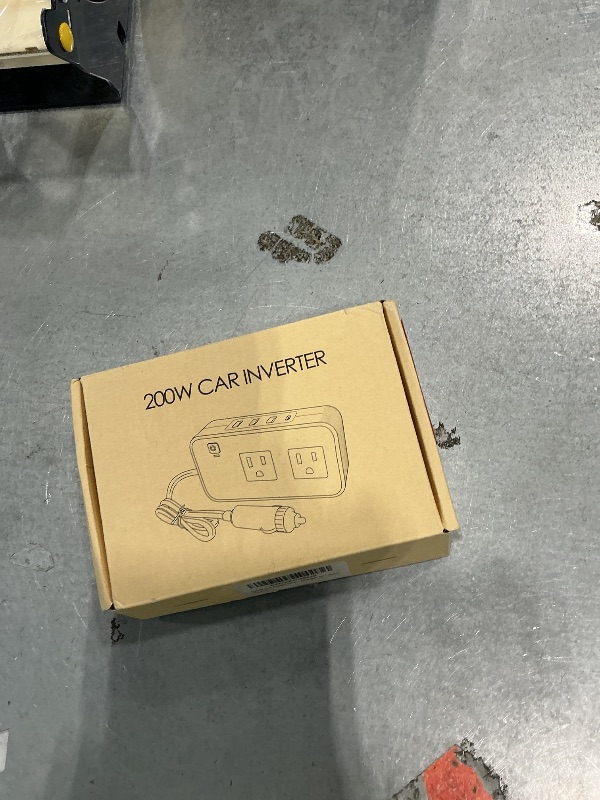 Photo 1 of [Not Functional] PiSFAU 200W Car Power Inverter - DC 12V to 110V AC Car Plug Adapter Outlet